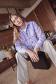 Chaqueta corduroy cargo lila DW199