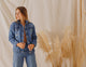 Chaqueta jean oversized oscura DW129